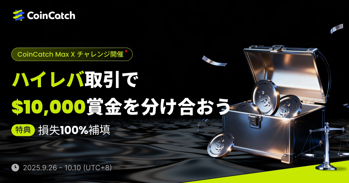 CoinCatch Max Xチャレンジ：高レバレッジで取引して賞金総額1万ドルをゲット  image 0