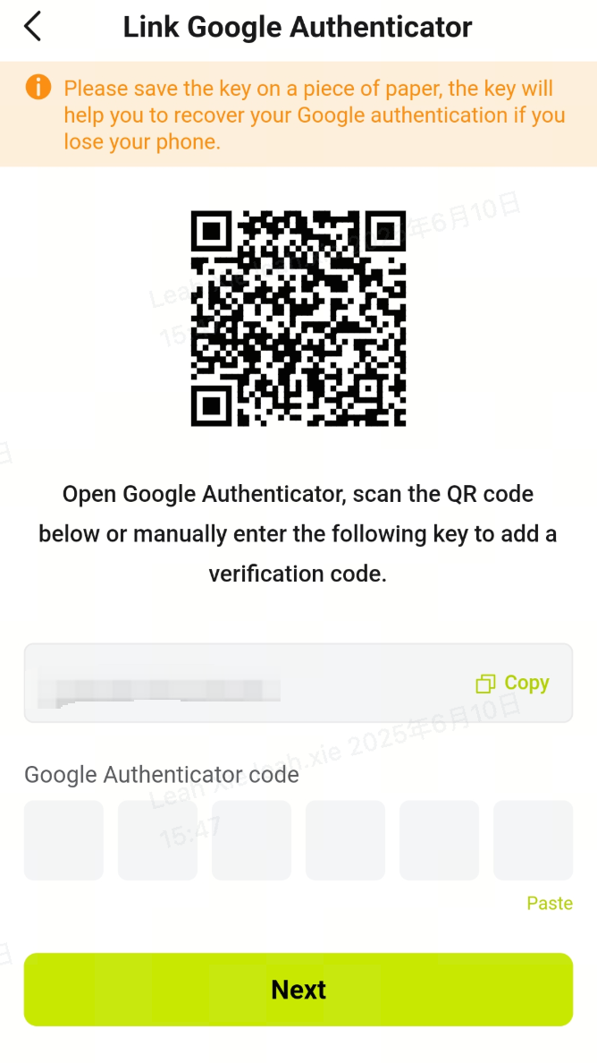 CoinCatchチュートリアル｜Google Authenticatorを使用して2FAを完了する方法   image 11