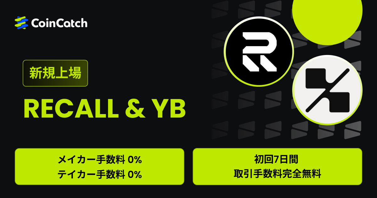 新規上場：YB/USDTとRECALL/USDT現物が手数料無料で取引可能！ image 0