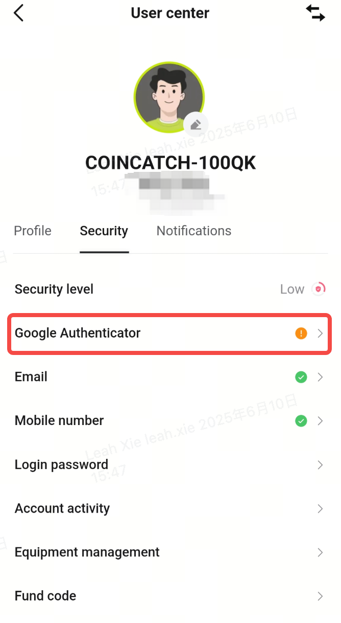 CoinCatchチュートリアル｜Google Authenticatorを使用して2FAを完了する方法   image 9