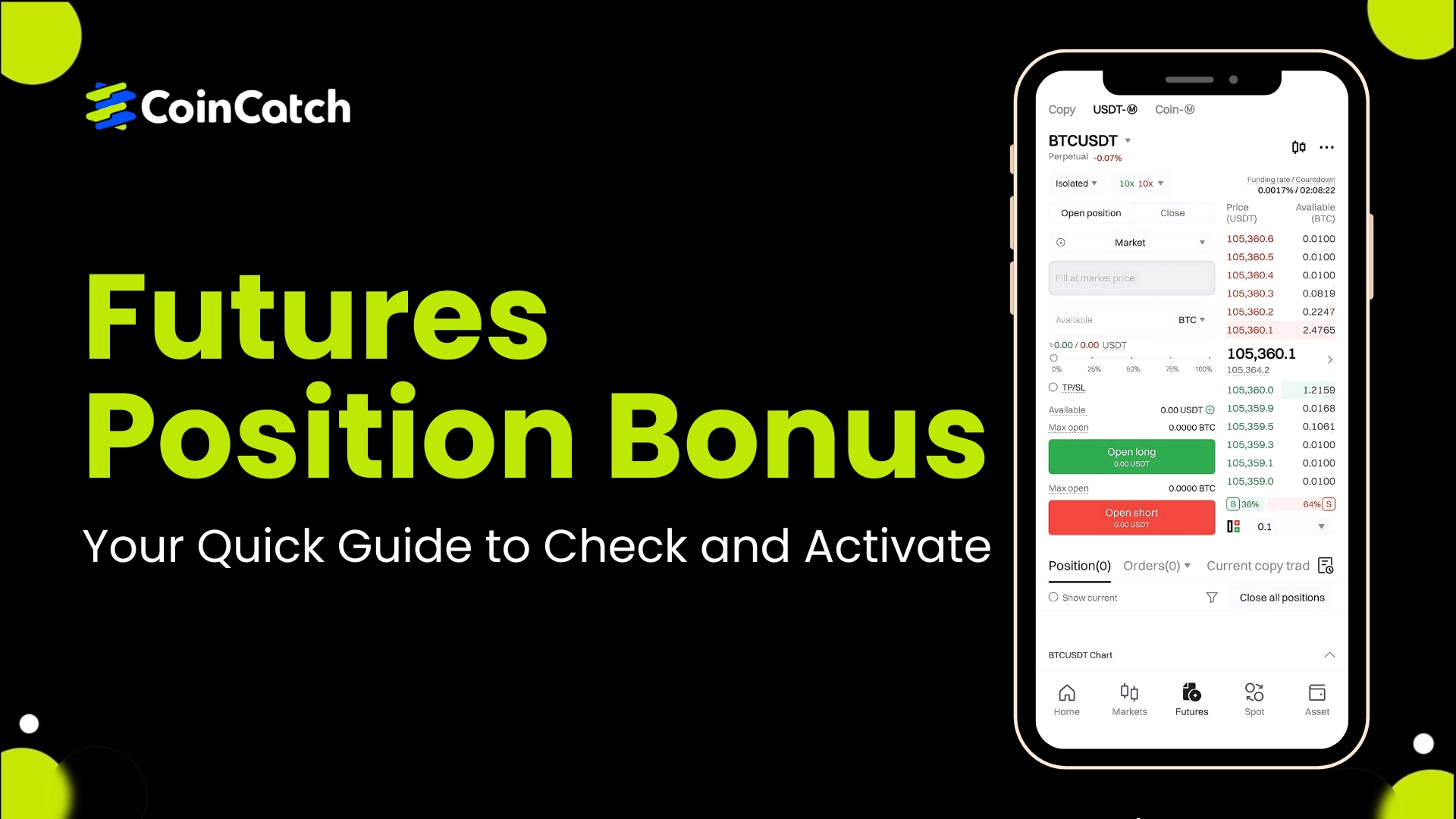 CoinCatch Tutorials — How to Use Futures Position Bonus