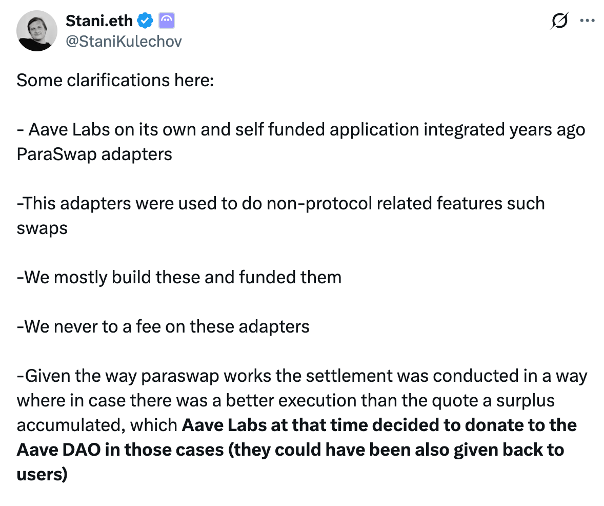 Aave Governance Conflict Widens Over $10 Million Revenue Dispute image 2