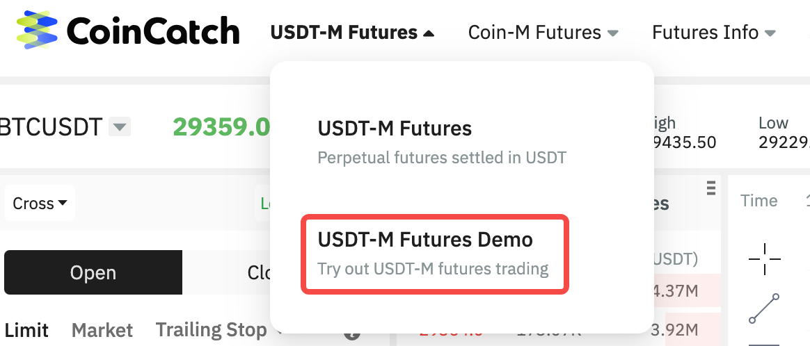 Guía de Trading Demo de Futuros en CoinCatch image 1
