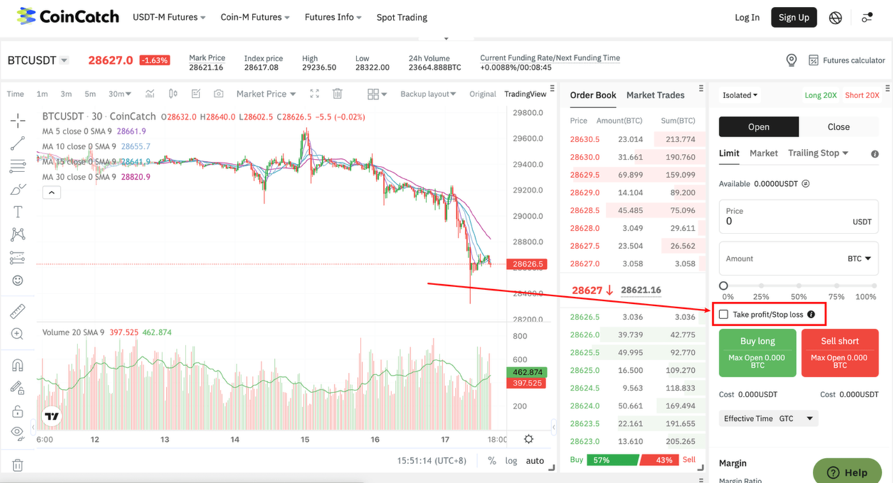Take-Profit y Stop-Loss en CoinCatch   image 0