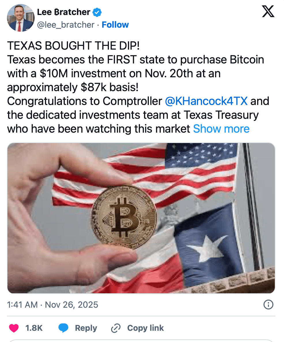 CoinCatch Market Daily Report (November 26, 2025) image 0